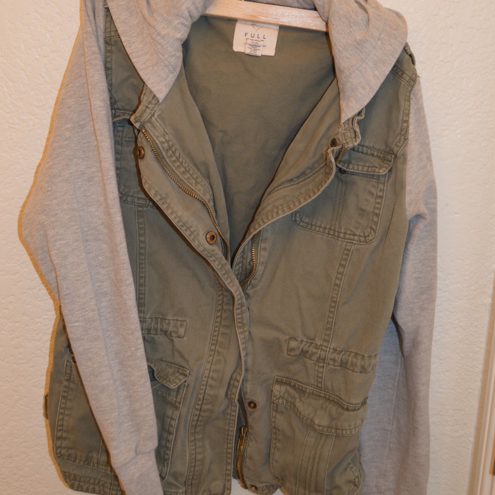 Full Tilt, Jade Green/ Grey Sweater
